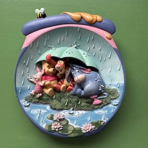 Vintage Pooh's Hunnypot Adventures 3D Wall Art Bradford Exchange Hallmark 1996
